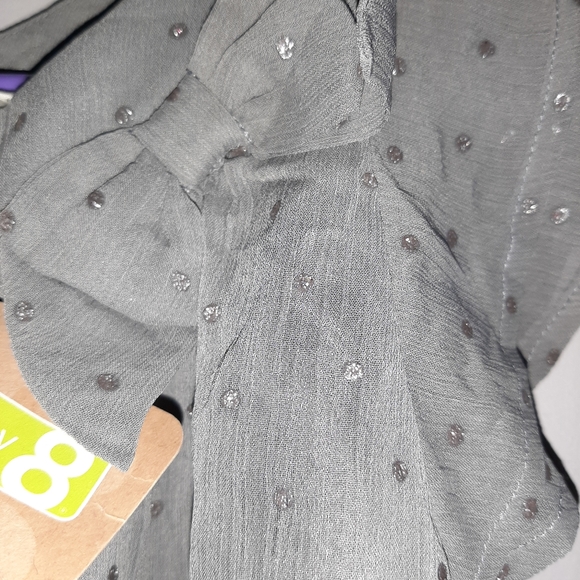 NWT Crazy 8 Gray Party Dress Girls 5 6 Sparkly NEW - Picture 2 of 6